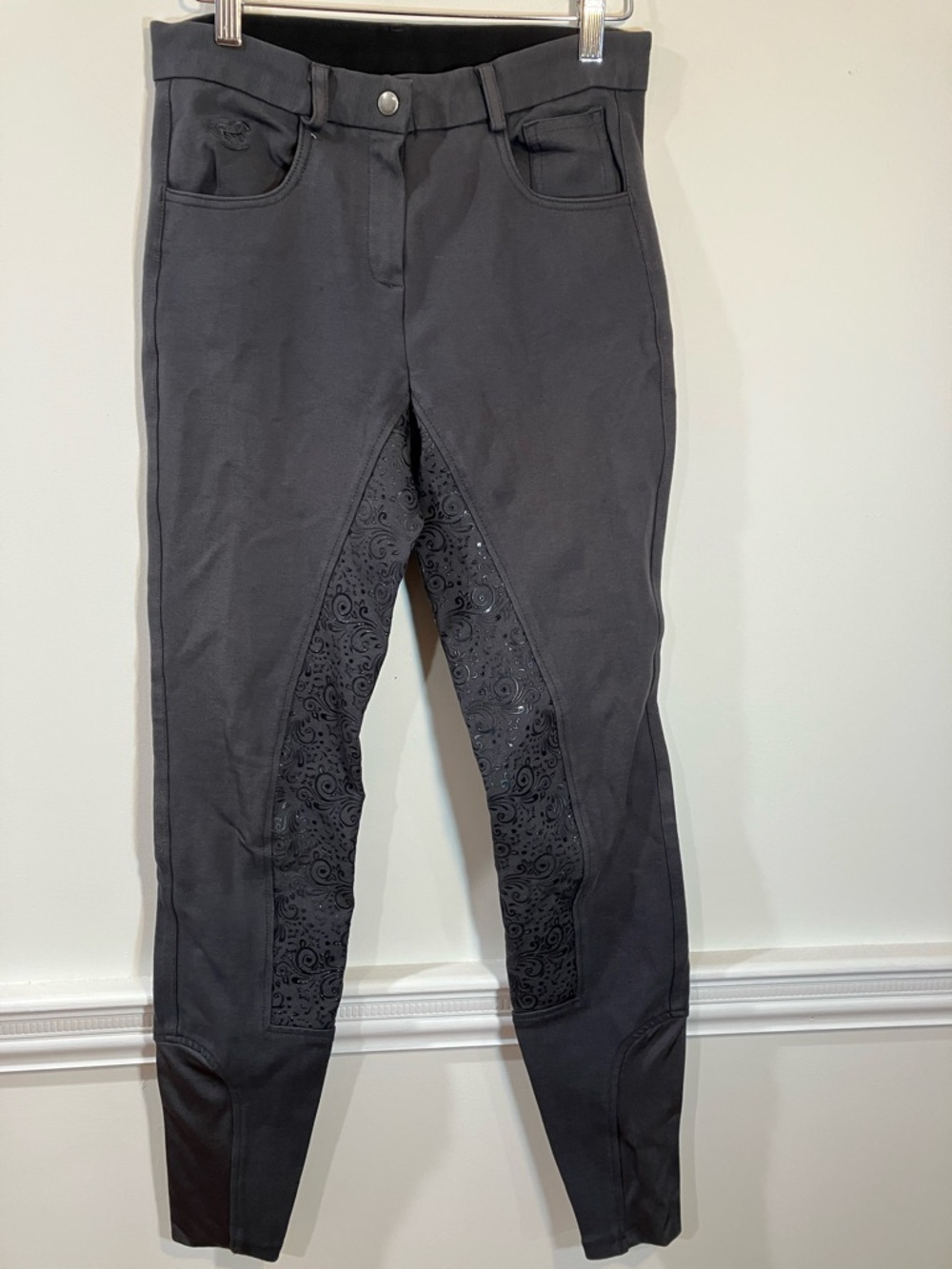 Piper Gray Equitation Riding Breeches with Decorative Full Seat 26R